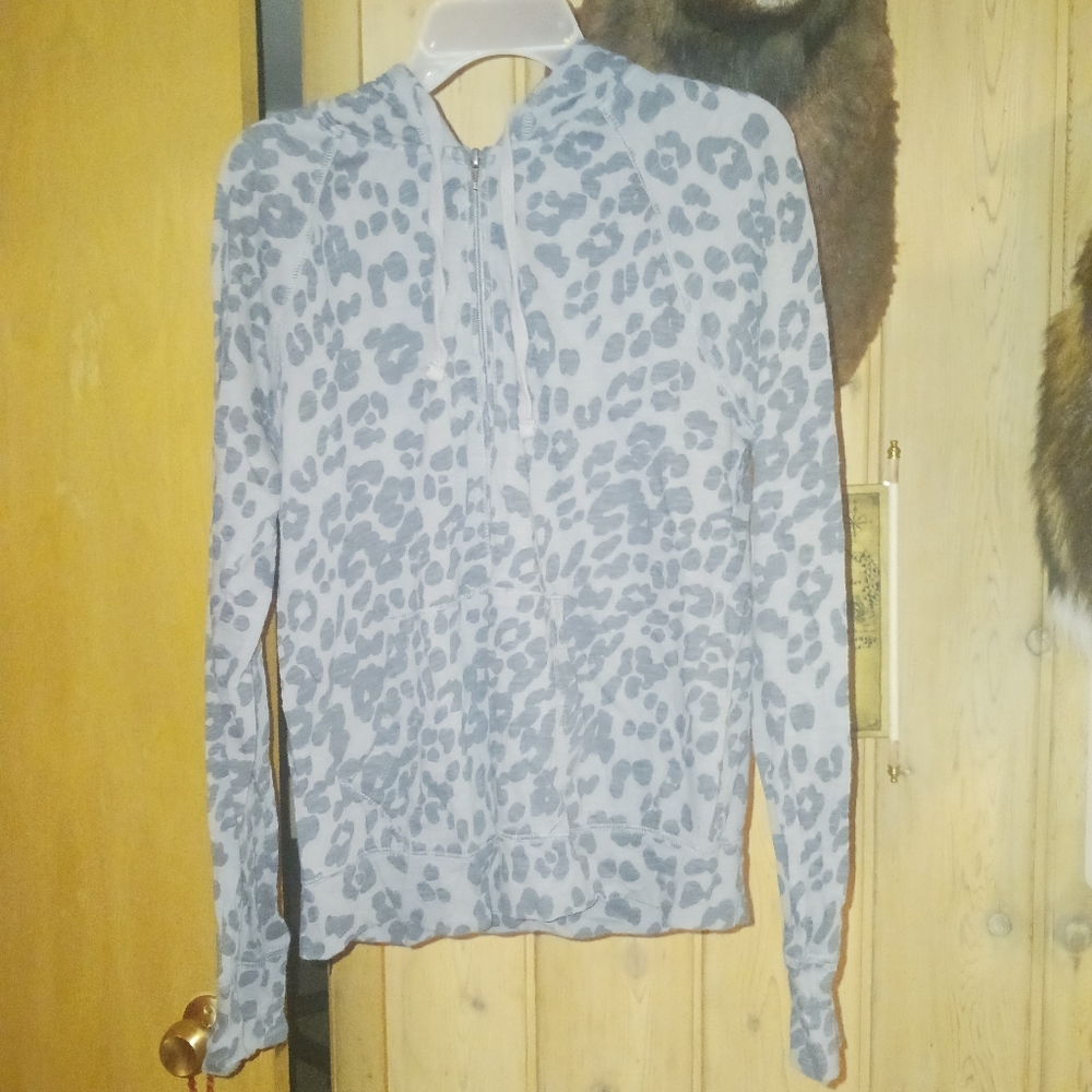 Leopard Print Zip Up Hoodie